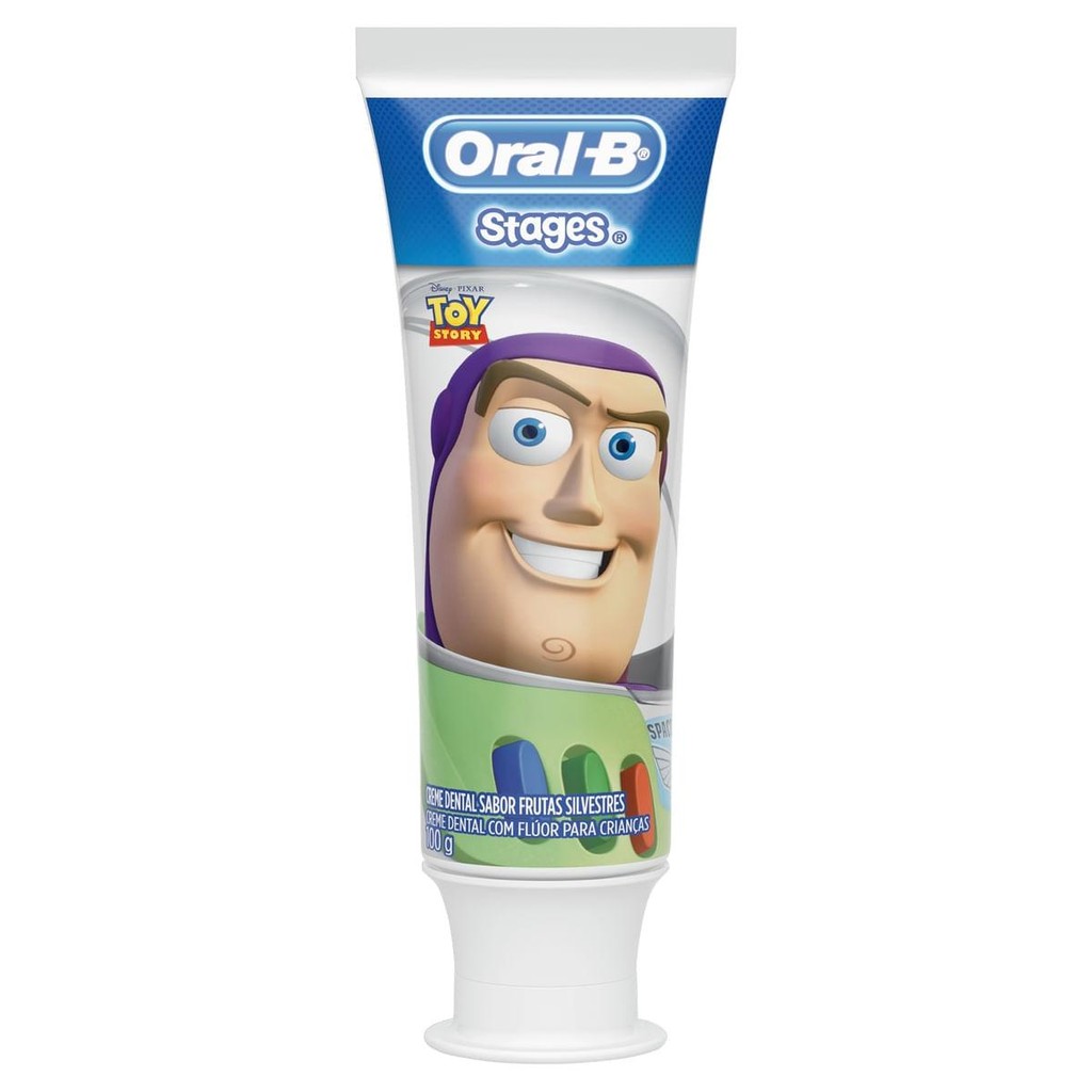 Creme Dental Infantil com Flúor Oral-B Stages Personagens Disney 100g Creme Dental Infantil com Flúor Oral-B Stages Personagens Disney 100g