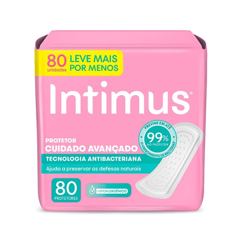 Protetor Diário Intimus Tecnologia Antibacteriana 80 Unidades - Health