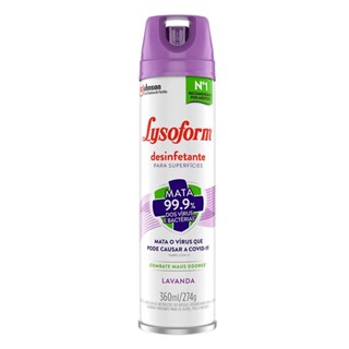 Desinfetante Aerossol Lysoform Lavanda 360ml em Oferta na Shopee