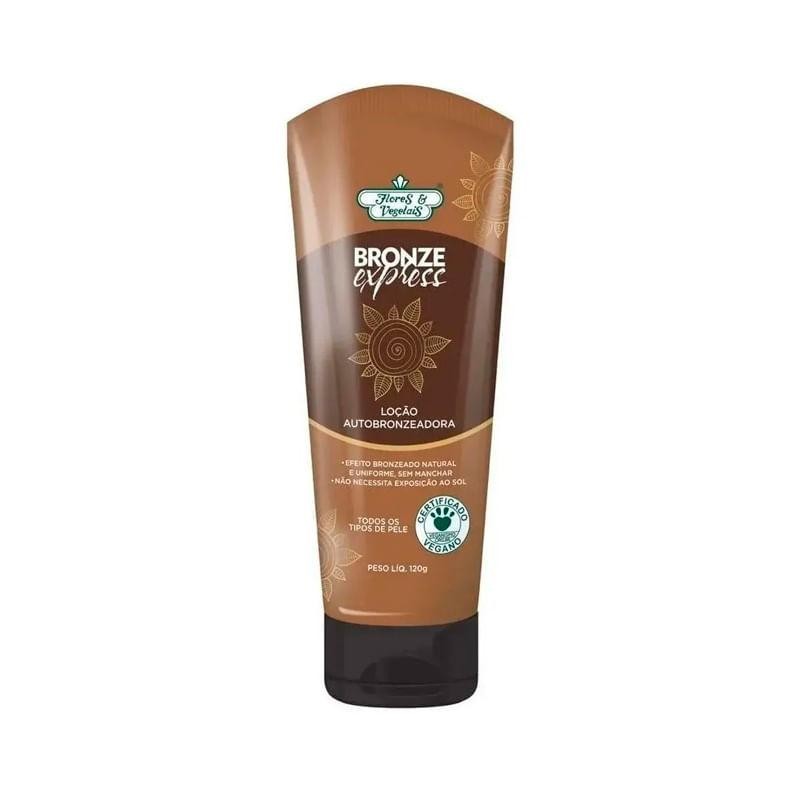 Loção Autobronzeadora Express Flores & Vegetais 120g em Oferta na Shopee