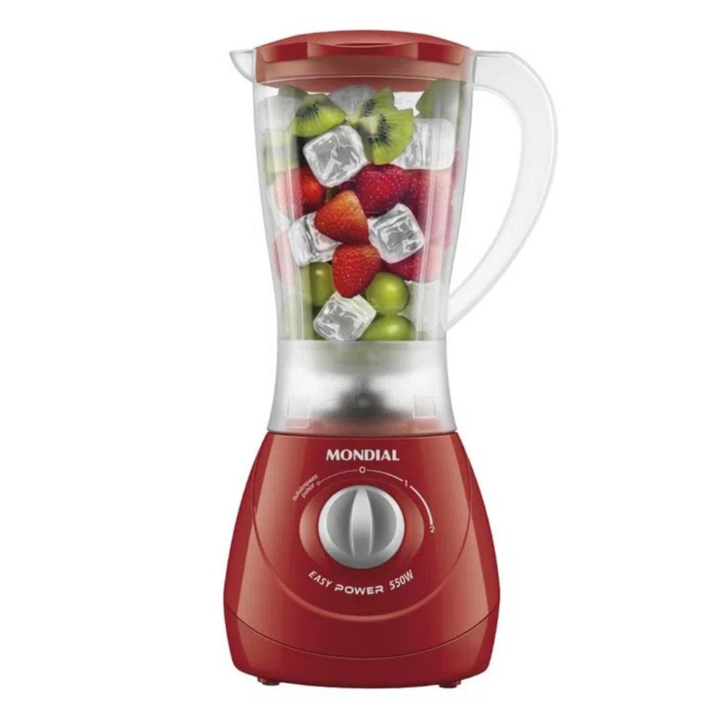 Liquidificador 550W 1,5L Mondial Easy Power L-550 R 2 Velocidades Red