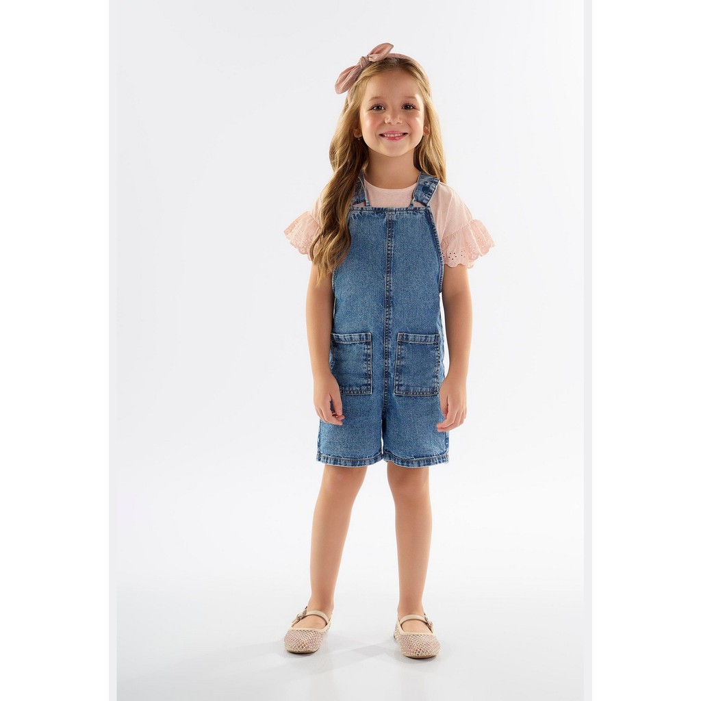 Jardineira Infantil Unissex em Jeans Up Baby - Baby & Kids Fashion