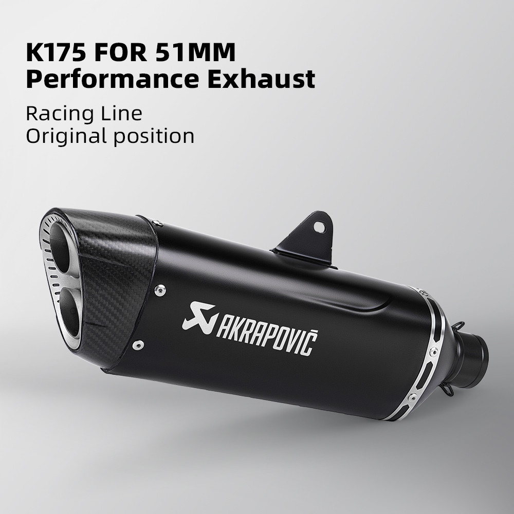 51MM Universal Motocicleta Akrapovic Tubo De Escape Silenciador Moto Para MT09 MT07 S1000RR Z400 Z250 Z650 R3 R25 R7 R6 