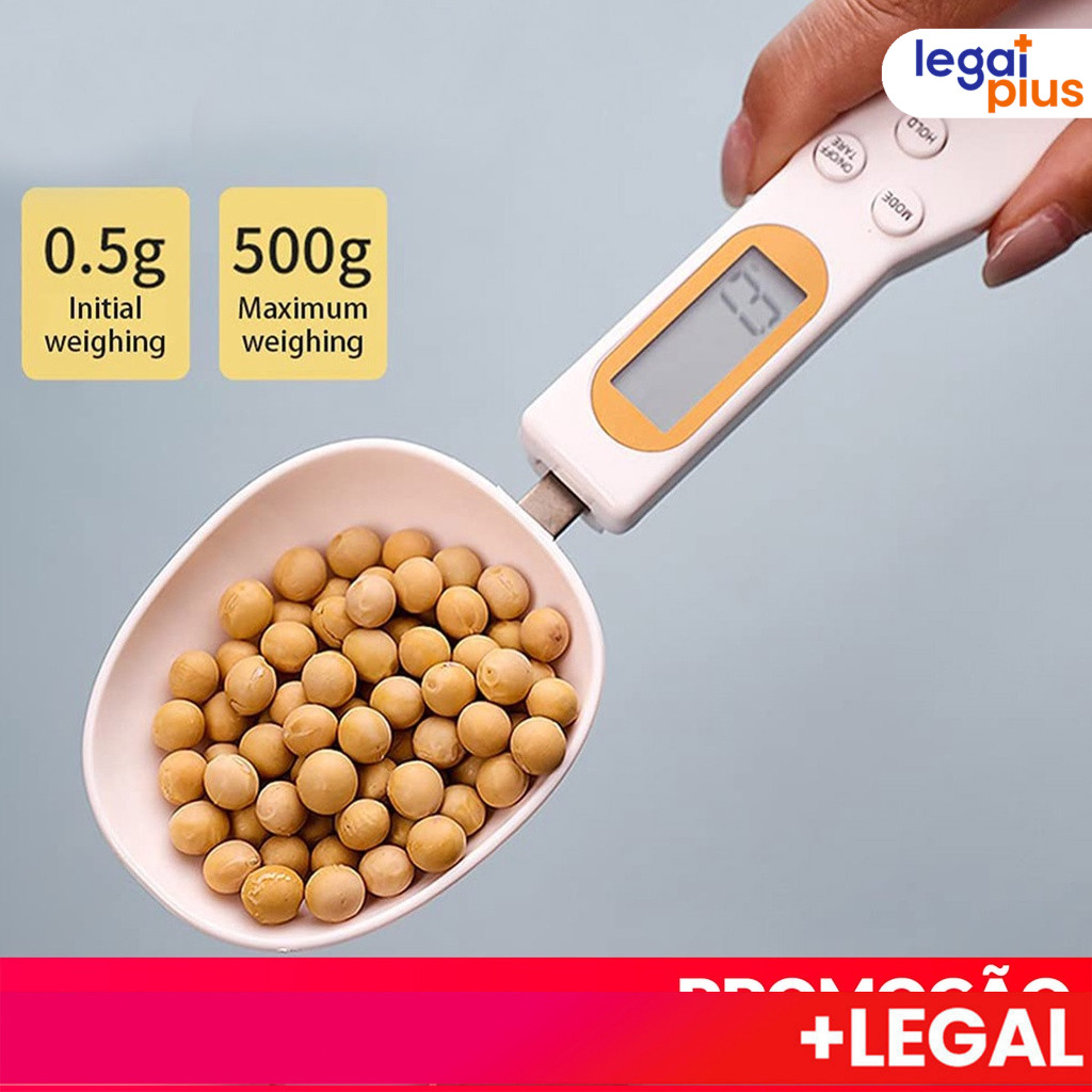500G/0.1G Colher De Medição Com Display Lcd Digital Peso Cozinha Escala De Pesa em Oferta na Shopee