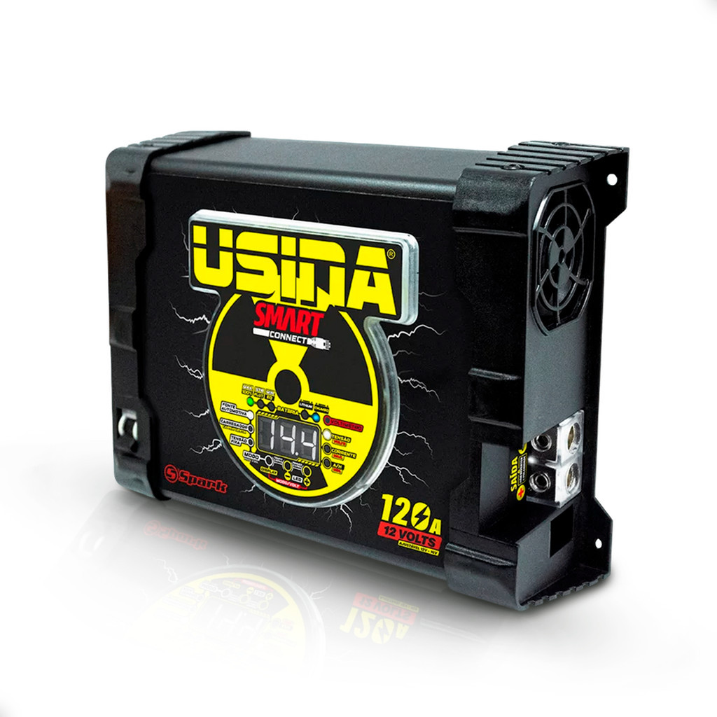 Fonte Automotiva Carregador Usina Smart Connect 120A Amperes - 12V Bivolt