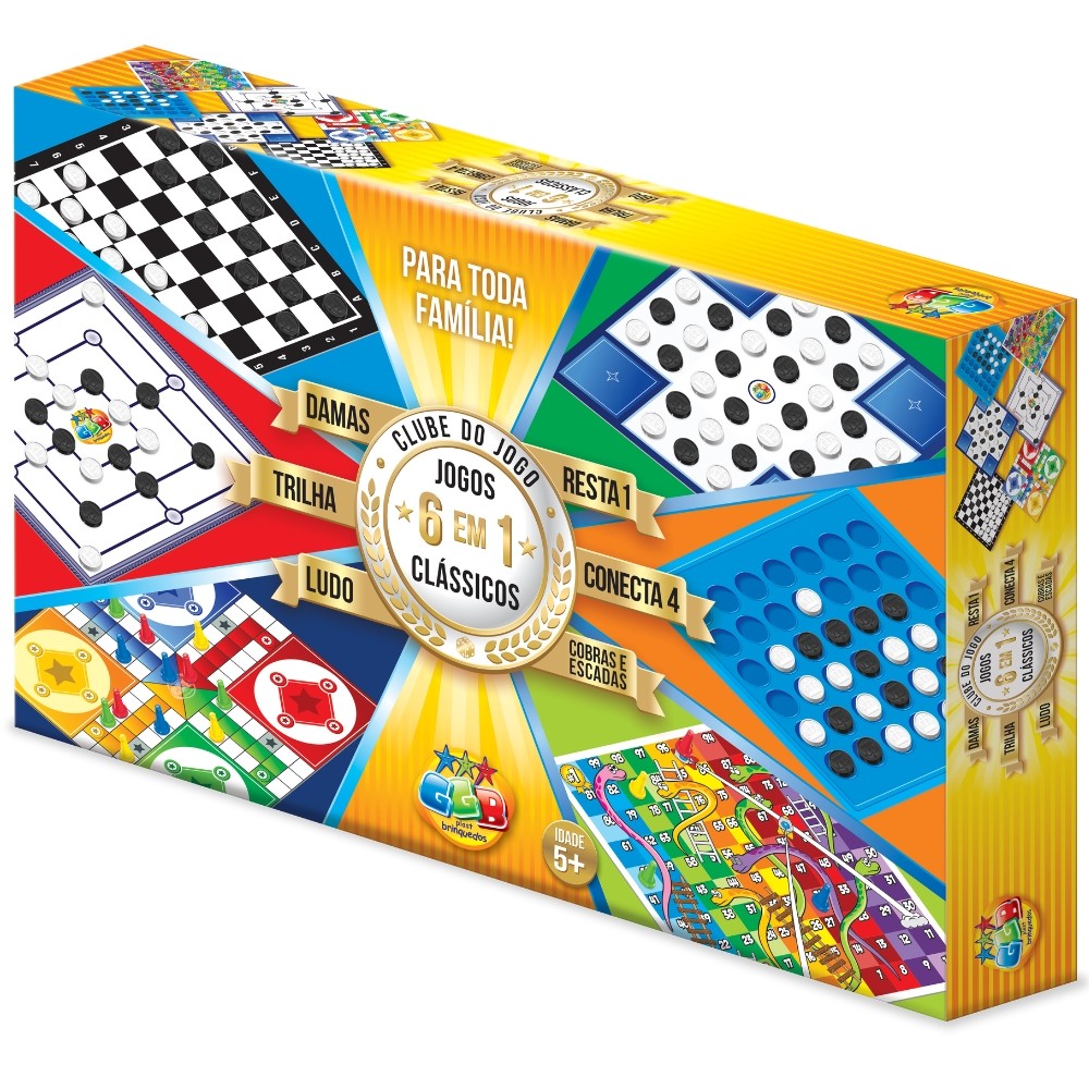 JOGO DE TABULEIRO 4 JOGOS EM 1 GGB 48 PEÇAS BRINQUEDOS DAMAS TRILHA LUDO RESTA 1 DADO CLÁSSICO GAMES em Oferta na Shopee