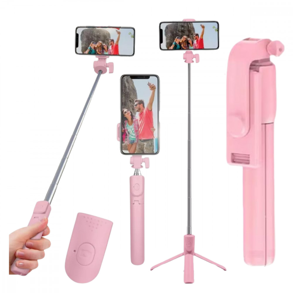 Bastão Pau De Selfie Retrátil Bluetooth Suporte Tripé Para Celular 360 Com Controle
