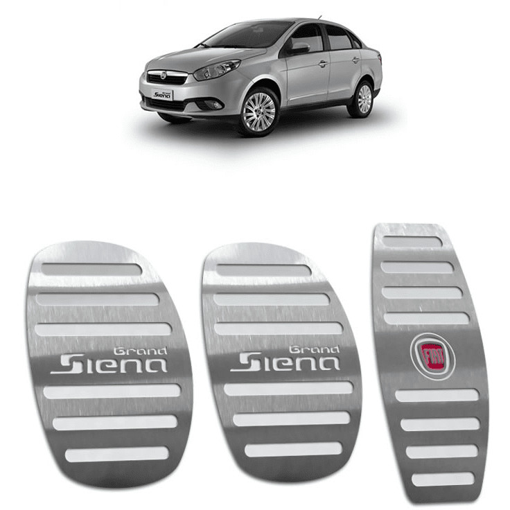 Pedaleira Grand Siena 13/.. Manual Aço Inox - Não fura o pedal em Oferta na Shopee