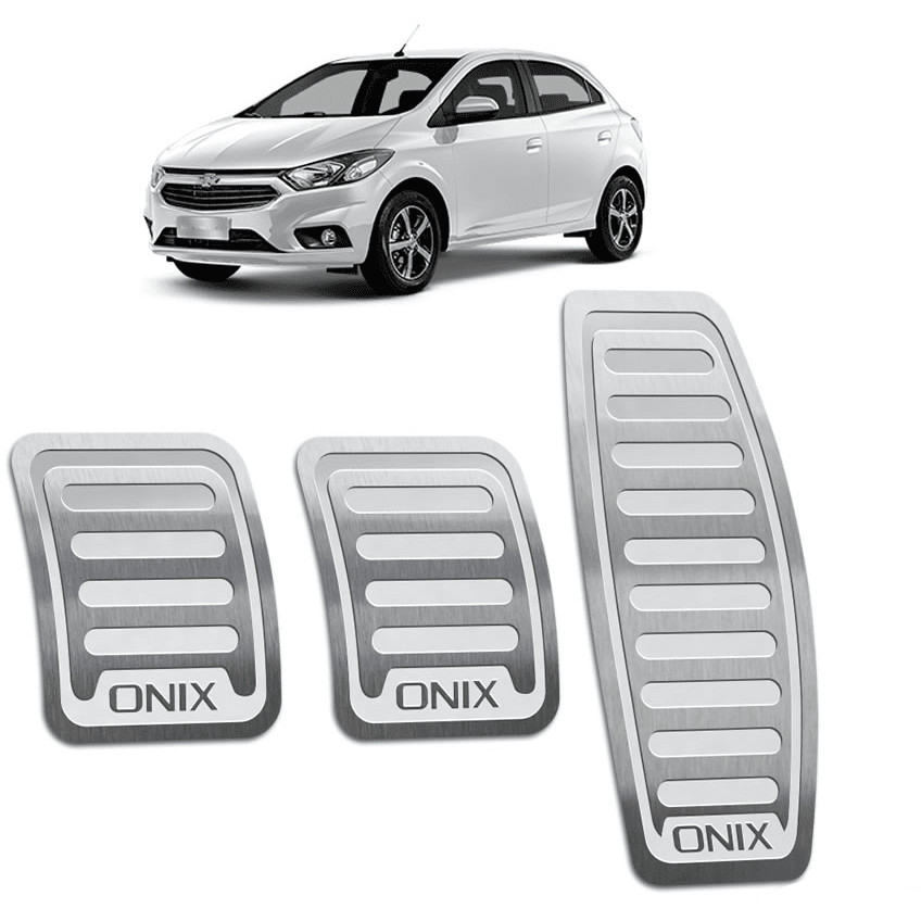 Pedaleira Onix 13/19 Manual Aço Inox - Não fura o pedal em Oferta na Shopee