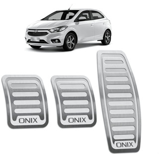 Pedaleira Onix 13/19 Manual Aço Inox - Não fura o pedal em Oferta na Shopee