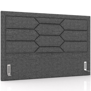 Cabeceira Cama Box Queen 160cm Estofada Nora P05 Linho Cinza Escuro - Lyam Decor em Oferta na Shopee