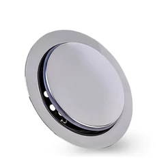 Ralo Click Inteligente 9,5cm Cromado Inox Banheiro Veda Cheiro Redondo