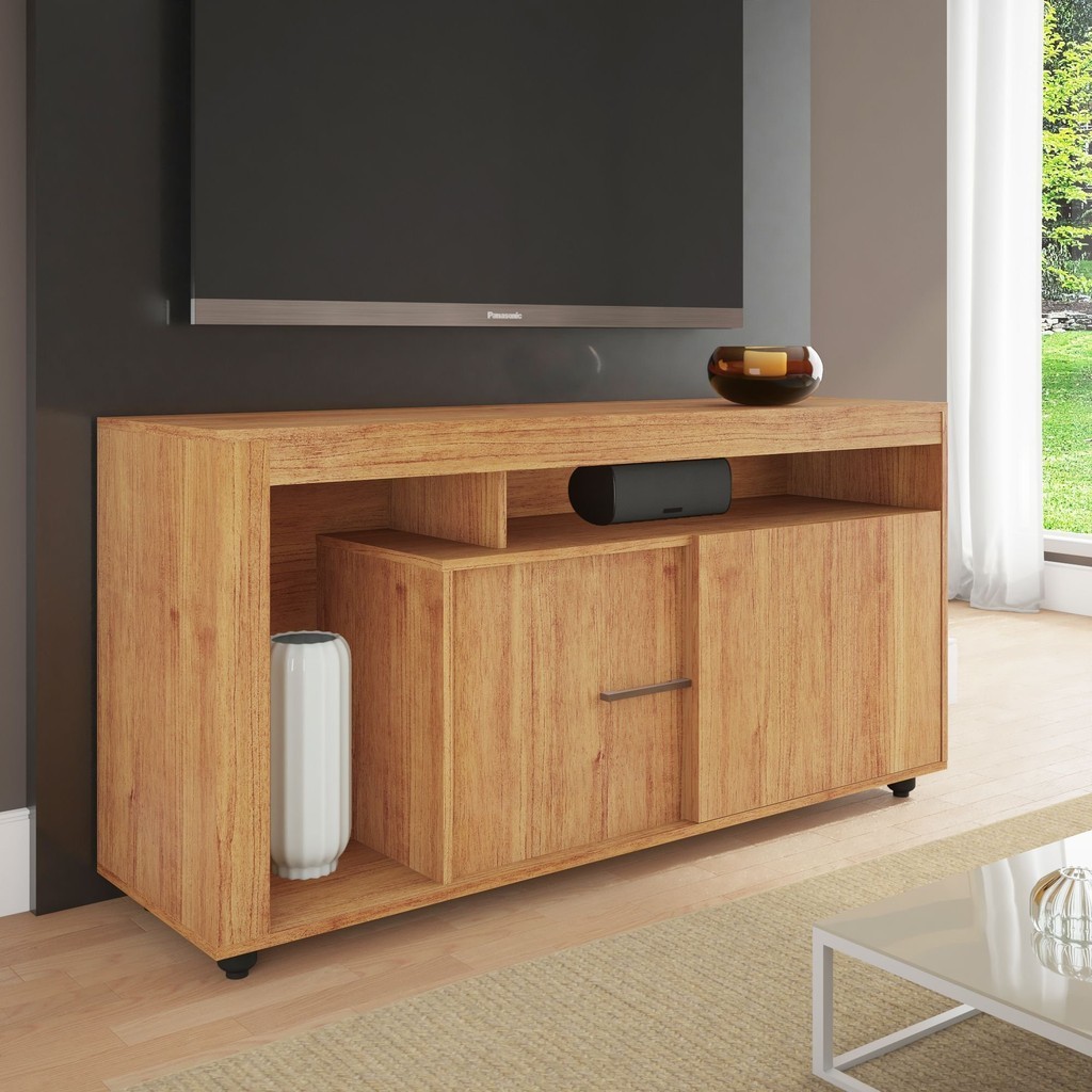 Rack para Sala de Estar para TV até 55 Polegadas 2 Portas Lavanda em Oferta na Shopee