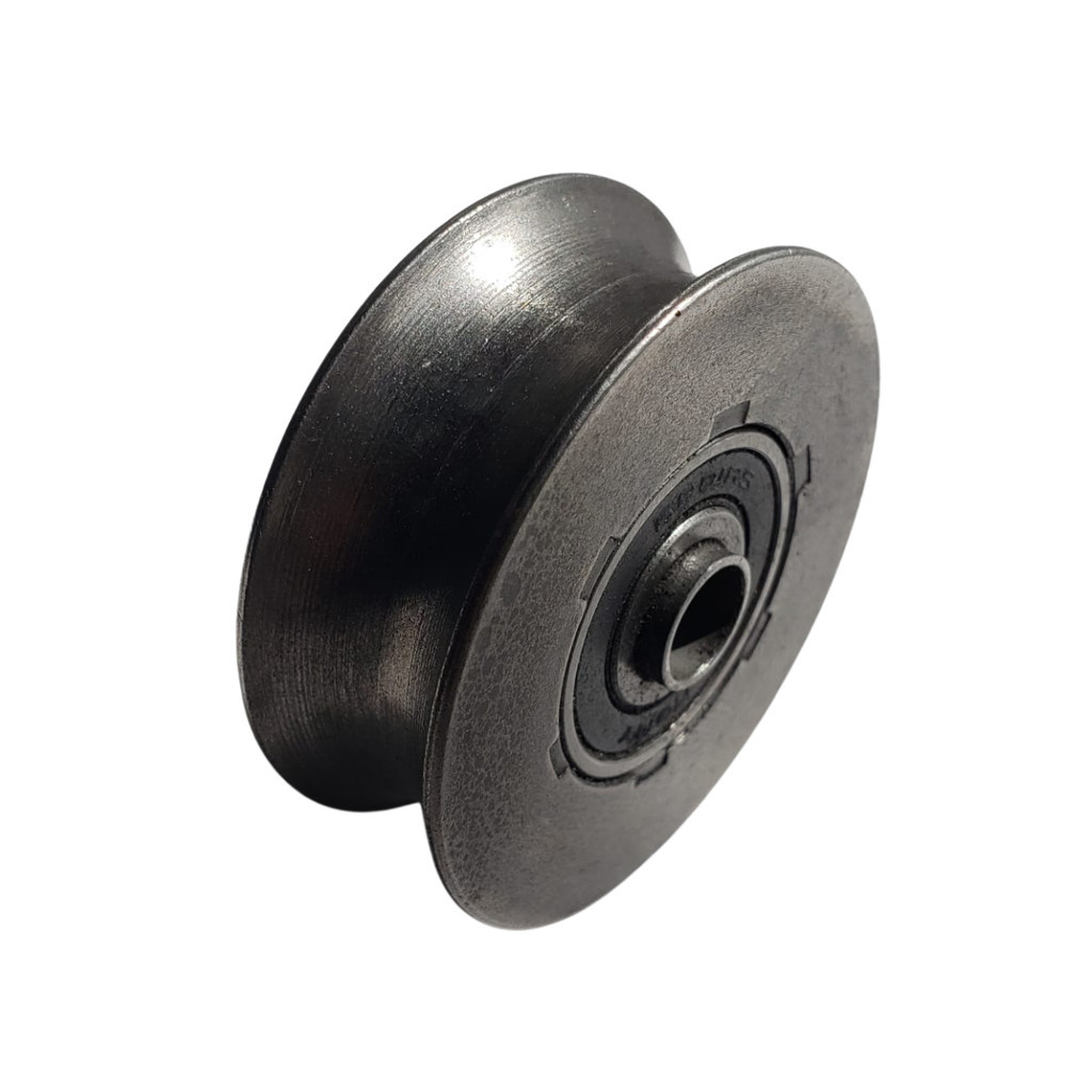 ROLDANA 60 - 2.1/2" X 28MM U CANO 1/2" 2 ROL C/ PARAFUSO 3/8" (POLIDA)