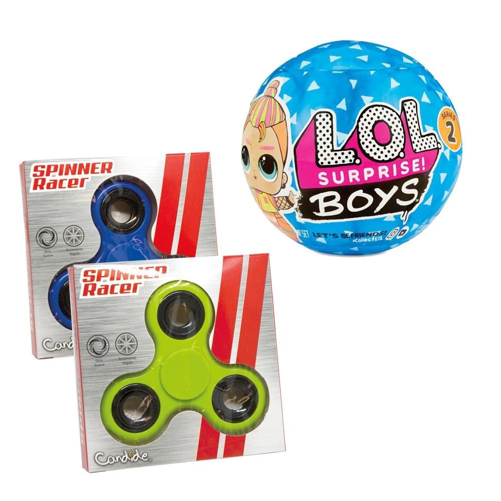 Kit Boneco LOL Boys Serie 2 + Spinner Azul + Spinner Verde em Oferta na Shopee