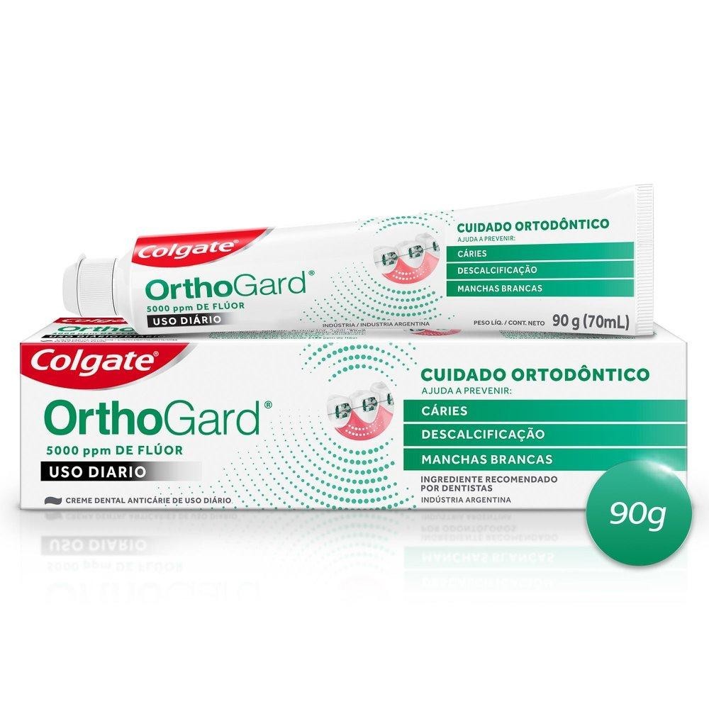 Creme Dental Colgate OrthoGard de Uso Diário E Cuidado Ortodôntico 90g