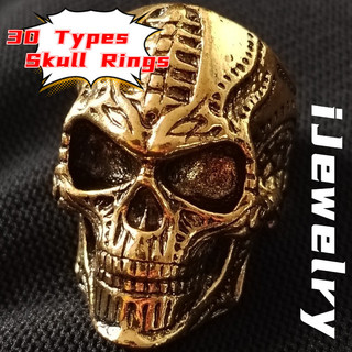 Anel de caveira estilo hip-hop para homens, anel punk, joias masculinas, anel vintage, joias da moda, anel masculino,ane