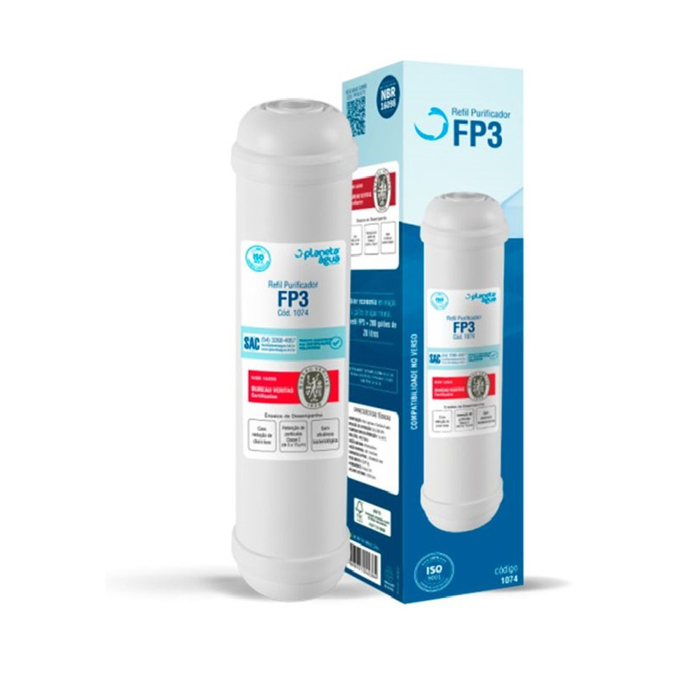 Refil Filtro Planeta Agua FP3 FAST para Purificador de Agua Polar WP1000, WP2000 A, B e C