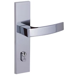 fechadura externa quadratta curva espelho 55mm cromado alianca
