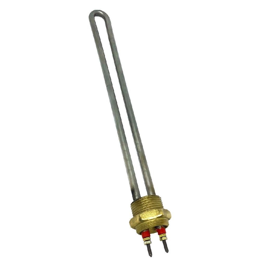 Resistência Elétrica Inox Para Aquecedor Solar Boiler 3000w 220v Rosca 1 Polegada 30cm Comprimento