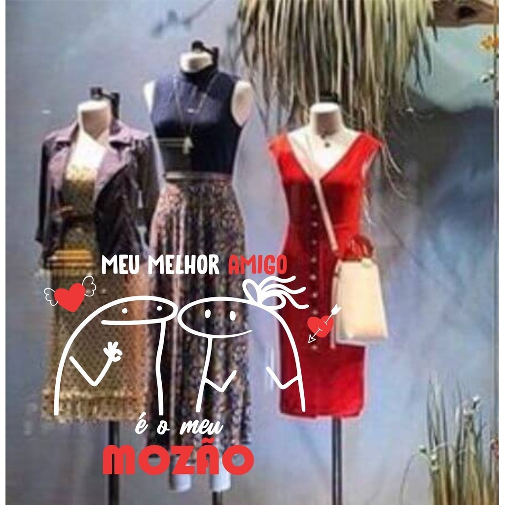 Adesivo Dia dos Namorados Flork - Decoração de Lojas Decoração de Vitrines Adesivo Auto Colante