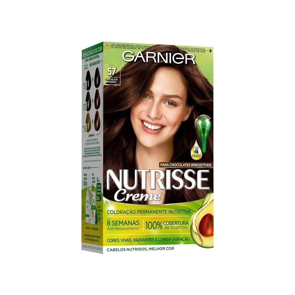 Tintura Creme Garnier Nutrisse 57 Chocolate Amargo