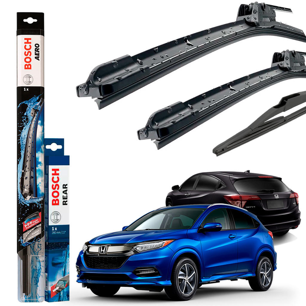 Kit Palheta Limpador de Parabrisa Dianteiro e Traseiro HRV Hr v 2019 2020 2021 2022 Original Bosch em Oferta na Shopee