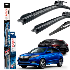 Kit Palheta Limpador de Parabrisa Dianteiro e Traseiro HRV Hr v 2019 2020 2021 2022 Original Bosch