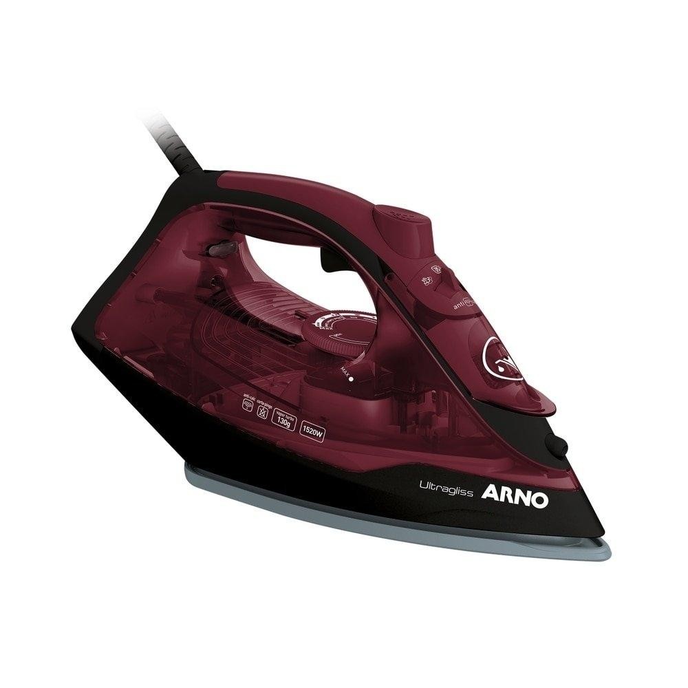 Ferro de Passar a Vapor Arno Ultragliss FMV | 1520W Base Durilium Airglide Vinho