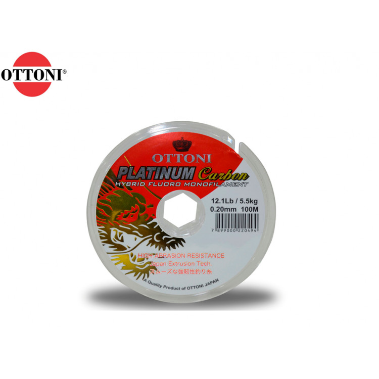 Linha Monofilamento Ottoni Platinum Carbon Clear 100m Transparente em Oferta na Shopee