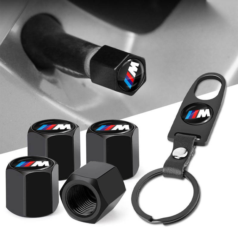 Logotipo Do Carro Válvula Pneu Hastes Tampa Chaveiro Estilo Roda De Ar Capa Para BMW M E34 E36 E60 E90 E46 E39 E70 F10 F