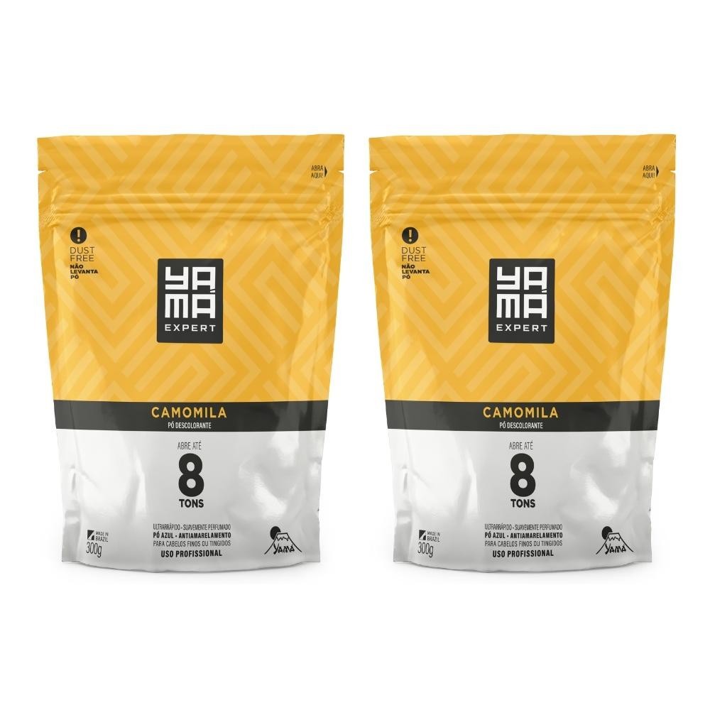 Kit C/2 Pó Descolorante Camomila Refil 300g Yamá