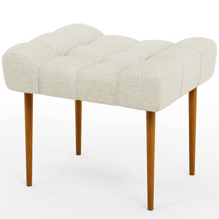 Puff Decorativo Para Sala De Estar Requinte L02 Linho Champagne - Lyam Decor em Oferta na Shopee