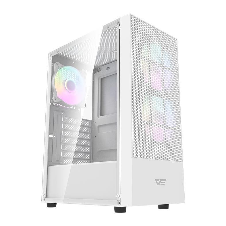 Gabinete Gamer Aigo Darkflash A290 Mesh, ARGB, Lateral de Vidro, Com 3 Fans, Branco, A290-MESH-WH-3F