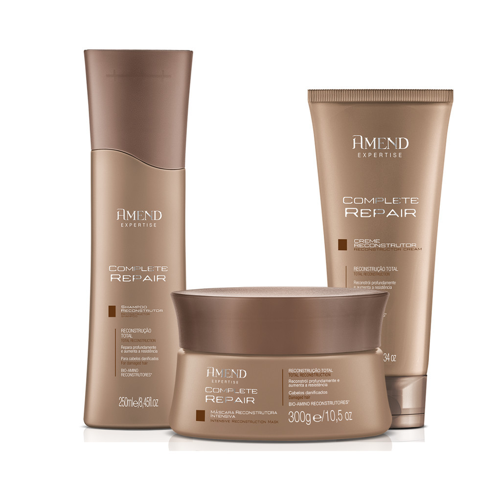 Kit Shampoo, Máscara e Creme Expertise Complete Repair - Amend