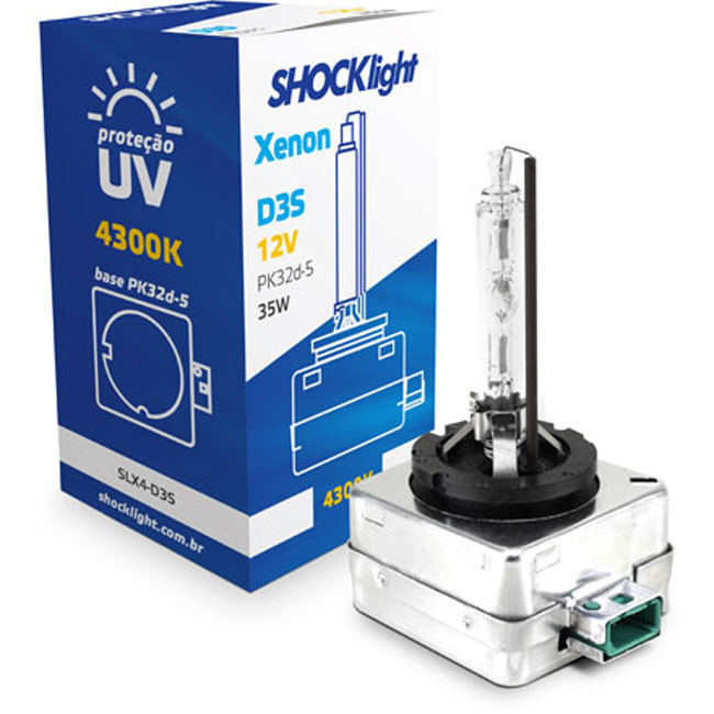 Lâmpada Shocklight Xenon D3s 4300k 35w 12v Luz Amarela em Oferta na Shopee