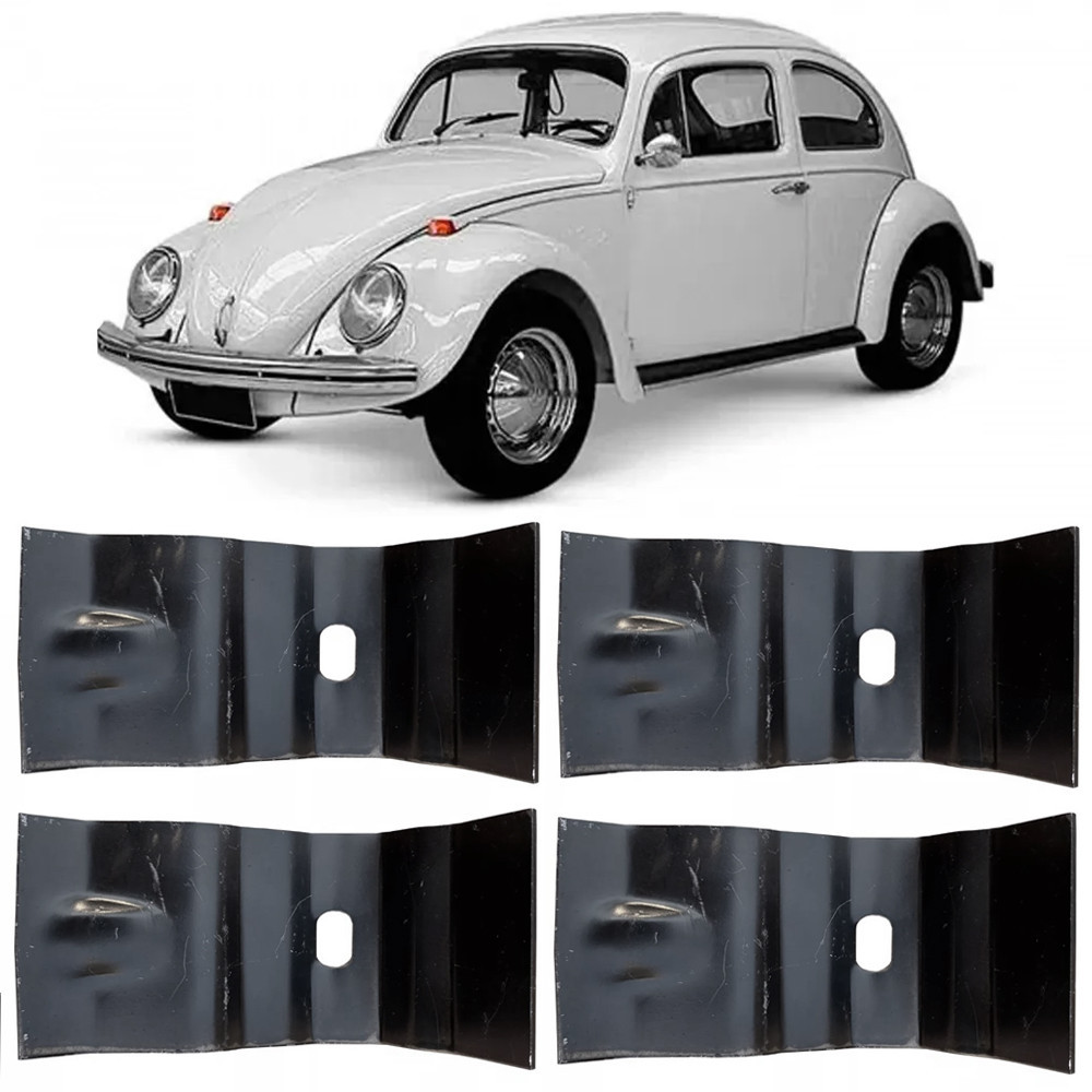 Kit Calço Interno Reforço Suporte Parachoque Fusca 1200 59 a 69 4 Unidades