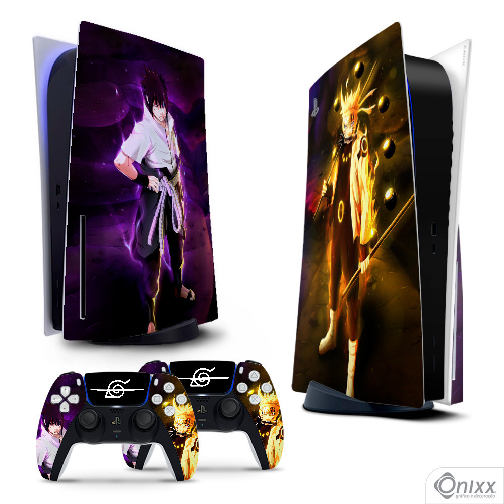 Skin PS5 FAT Adesiva Naruto e Sasuke