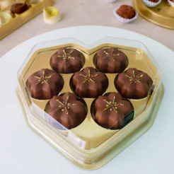 20 CAIXA CORAÇÃO LAPIDADO DOURADO C/7 CAVIDADES 14060 BWB EMBALAGEM (CHOCO)