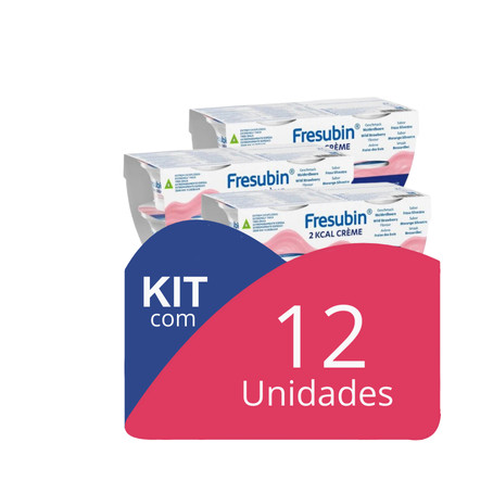 Kit Com 12 Fresubin 2 kcal Creme Frutas Da Floresta 125g