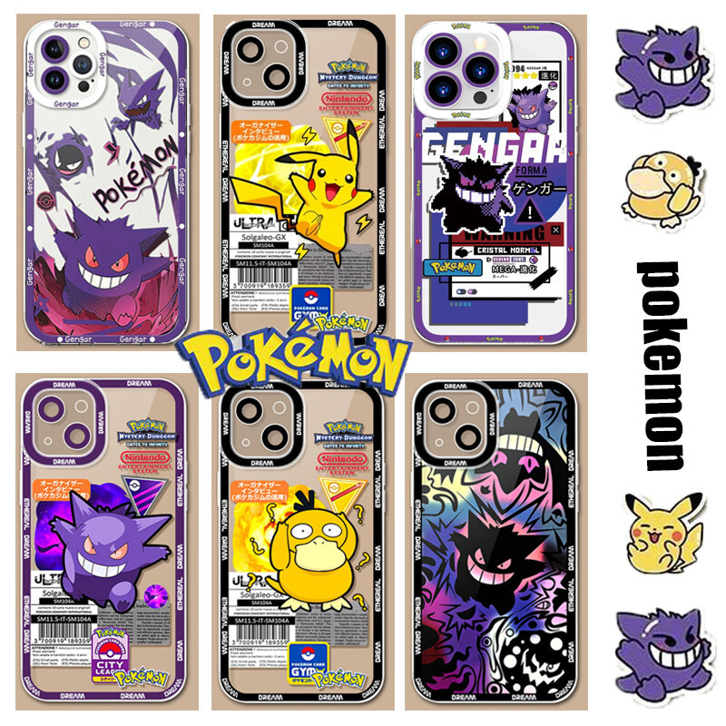 Cartoon Japão Anime Pokémon Roxo Gengar Invólucro Para Redmi Note 14 13 Pro Plus 4G 5G Turbo 4 POCO X7 14C 13C 13 A3 Ang em Oferta na Shopee