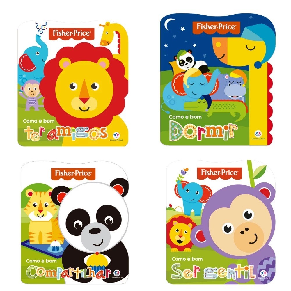 Kit Livros Coleção Como é Bom Fisher-Price Cartonado em Oferta na Shopee