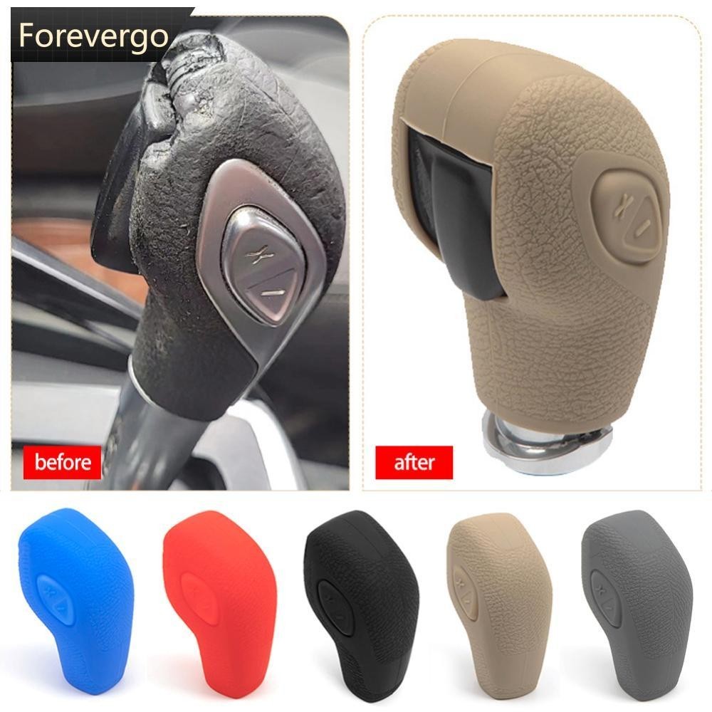 FOREVERGO Silicone Caso De Carro Engrenagem Cabeça Shift Colares Knob Apertos Capa Alavanca De Mudança Decoração Para Fo