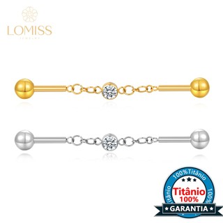 Piercing Transversal Titânio Ponto De Luz Zircônia Cravejada em Oferta na Shopee