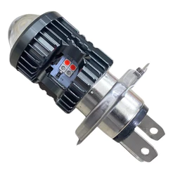 Lampada Projetor Led Olho De Peixe Moto H4 Ba20d 8000k