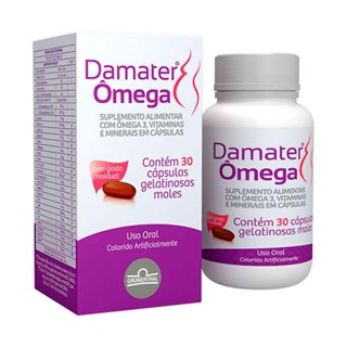 Suplemento Alimentar Damater Ômega 30 Cápsulas Gelatinosas Moles em Oferta na Shopee