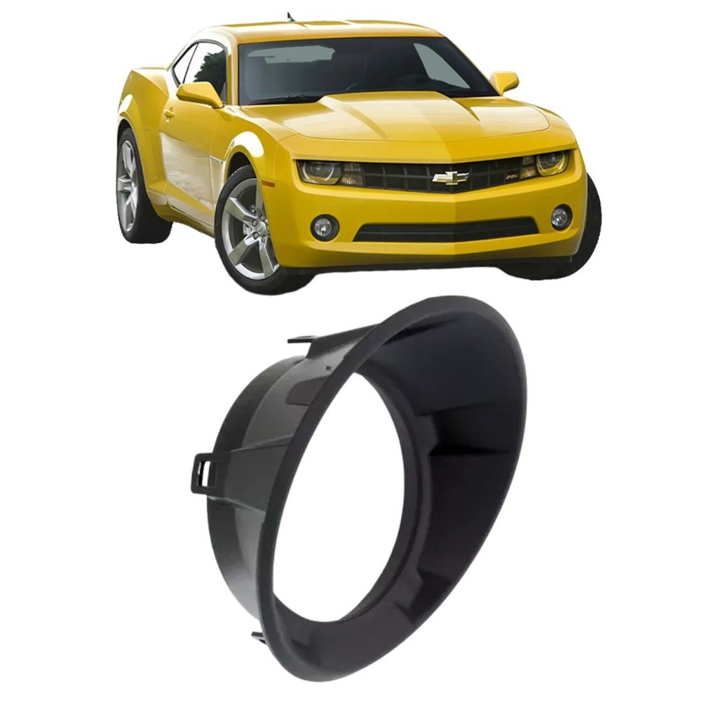 Grade Moldura Milha Com Auxiliar Chevrolet Camaro 2010 A 2013 Lado Esquerdo