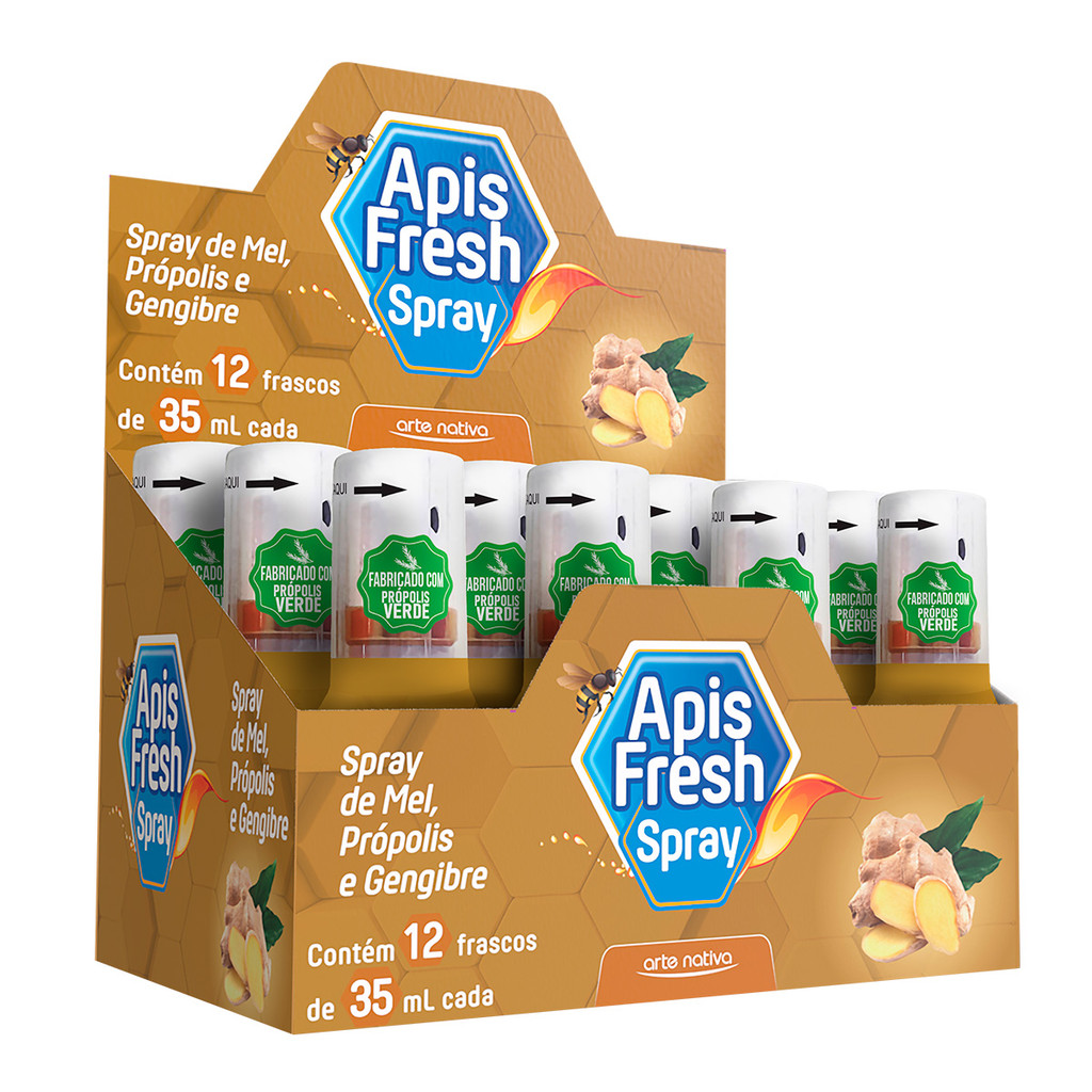 Kit 12 und Apis Fresh Spray Mel C/ Própolis e Gengibre 35ml em Oferta na Shopee
