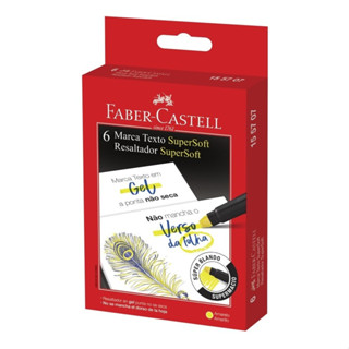 Marca Texto Em Gel Supersoft Cx 6 Unid Amarelo Faber Castell em Oferta na Shopee