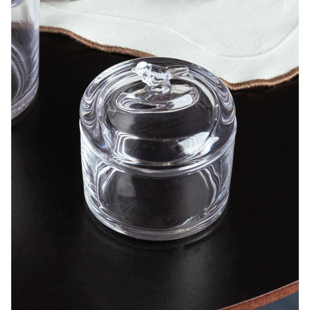 Pote de Cristal Wolff Bird 8,5cm com Tampa para Doces Especiarias Pequenos Objetos Organização Mesa Posta Decoração Casa · foto 2